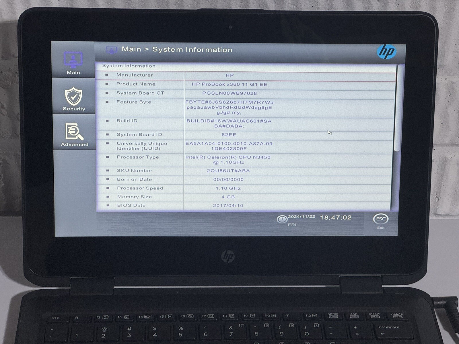 BAD BATTERY – HP ProBook x360 11-G1 EE 11.6-inch Convertible HD Touch screen