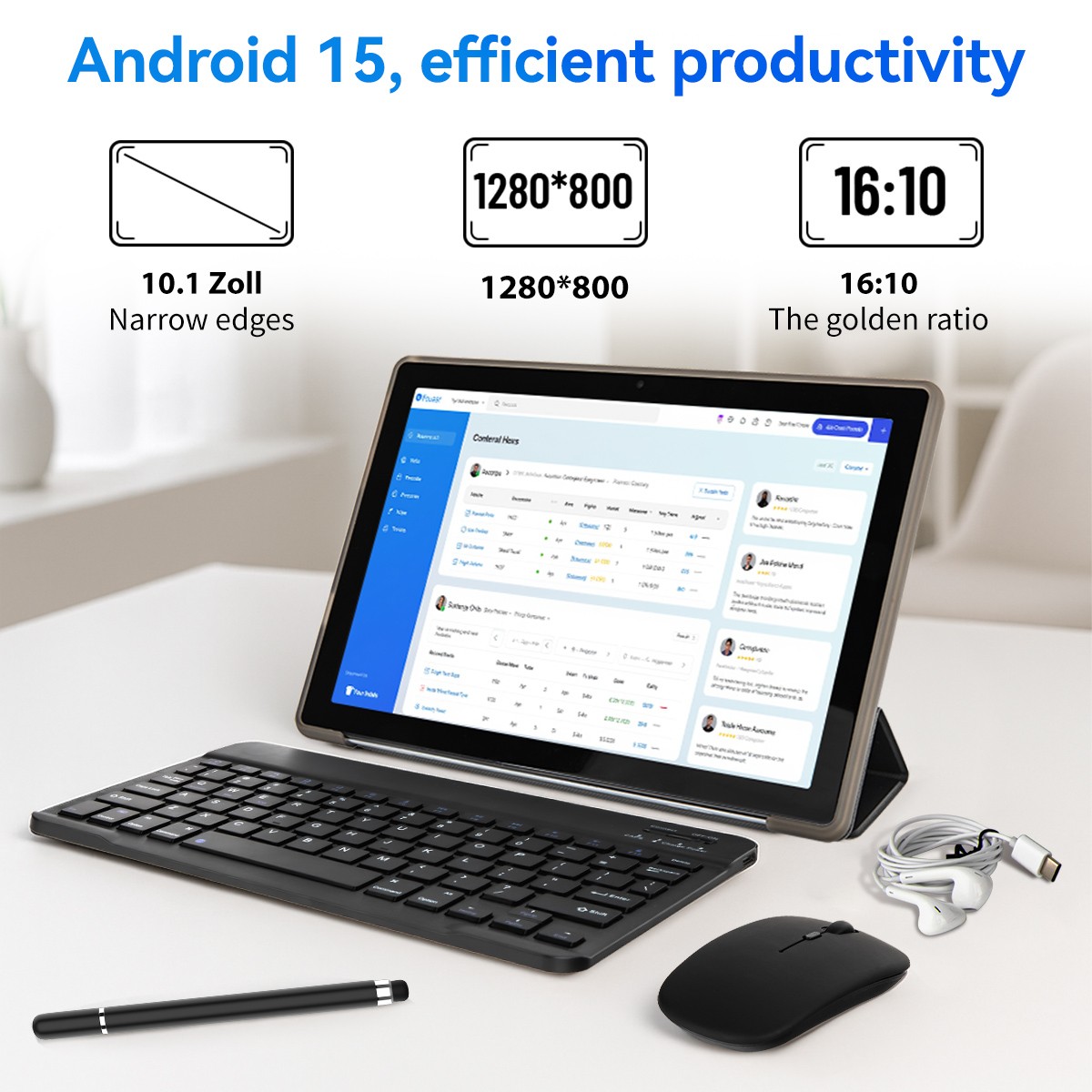 AEEZO 2026 Newest Tablet Android 15 Tablet 20GB RAM+64GB ROM Octa-Core 2.4G+5G
