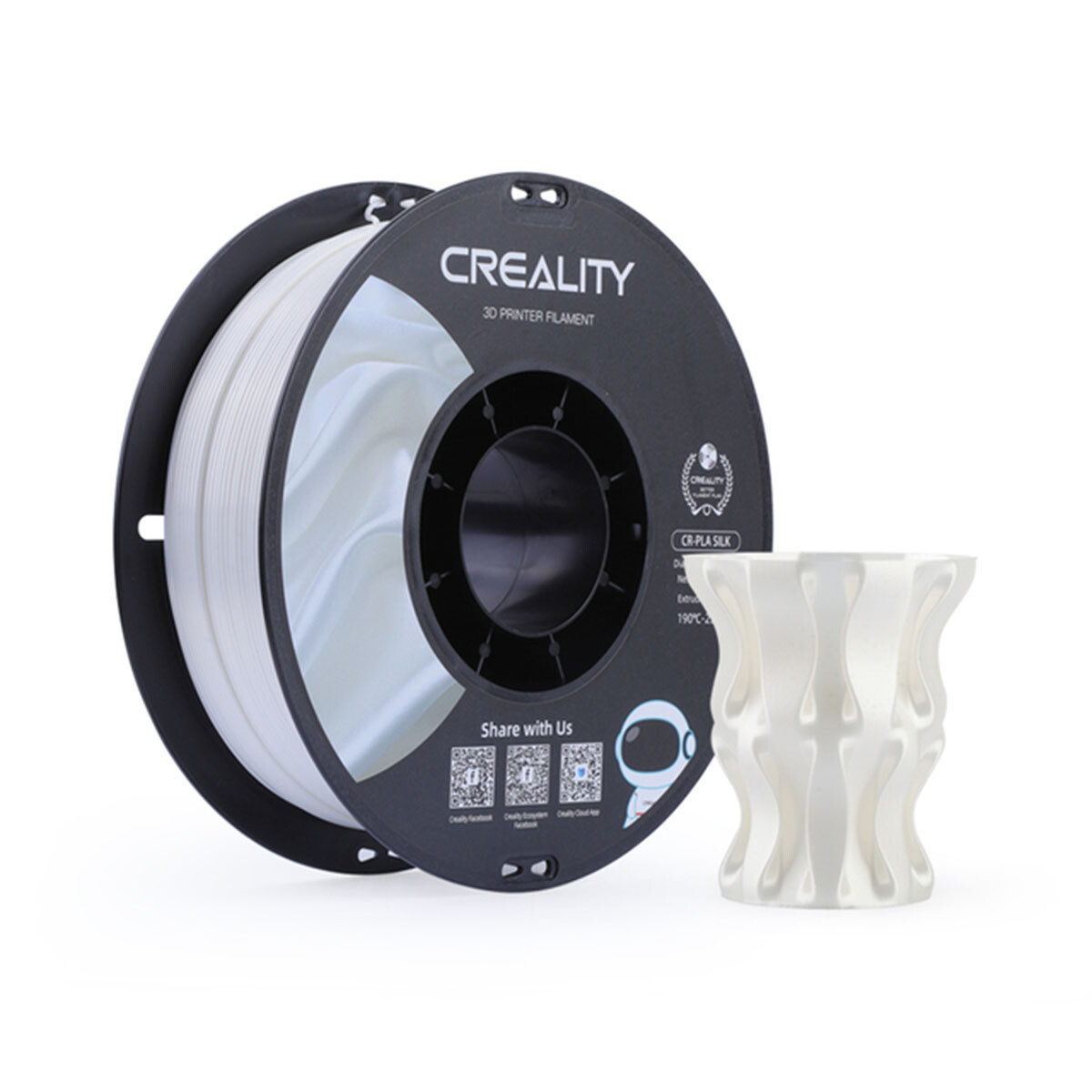 Creality Silk Filament PLA 1.75mm 3D Printer Filament, 1KG / Spool (2.2lbs)
