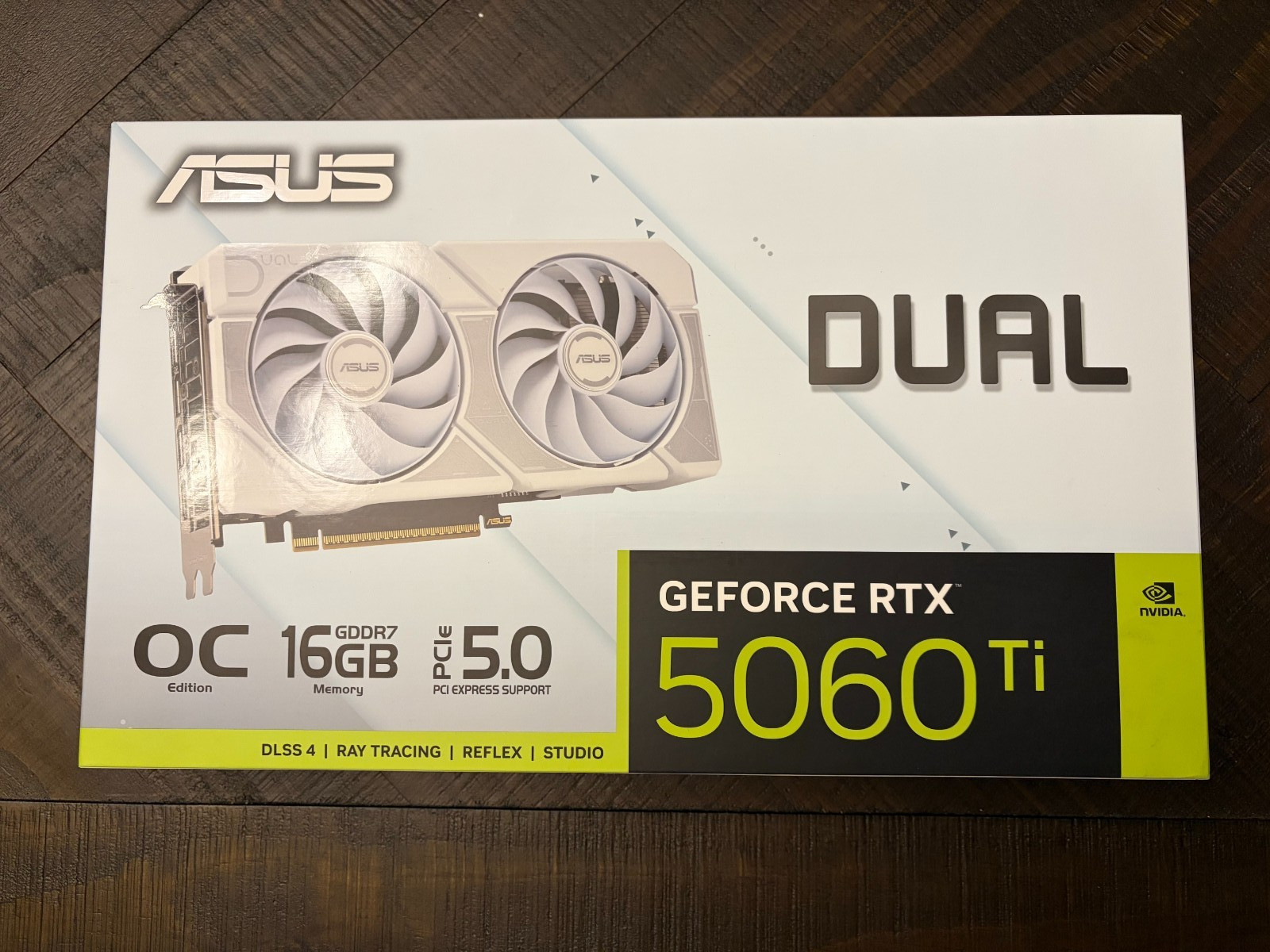 ASUS Dual GeForce RTX 5060 Ti 16GB GDDR7 White OC Edition Graphics Card