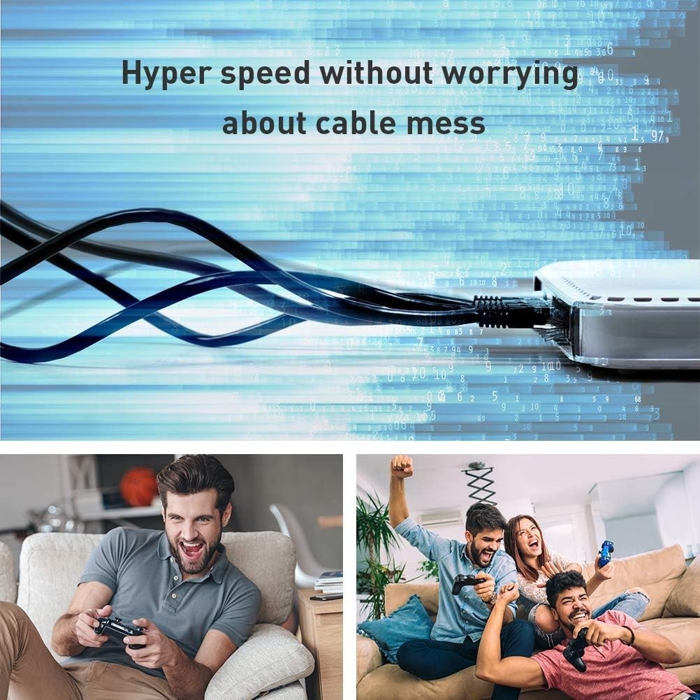 1.5ft Cat 8 Ethernet Cable – Reliable Heavy-Duty Network Cable for All Devices