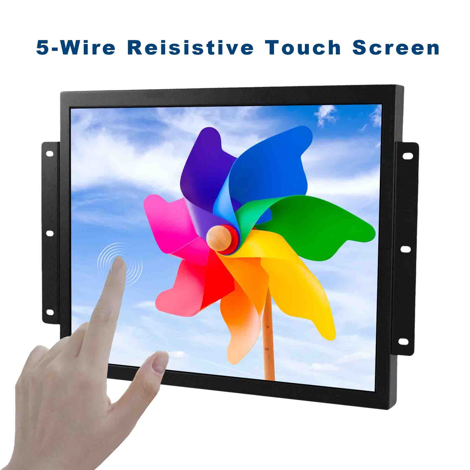 17″ 1280×1024 Industrial Resistive Touch LCD Monitor HDMI VGA DVI Input Port