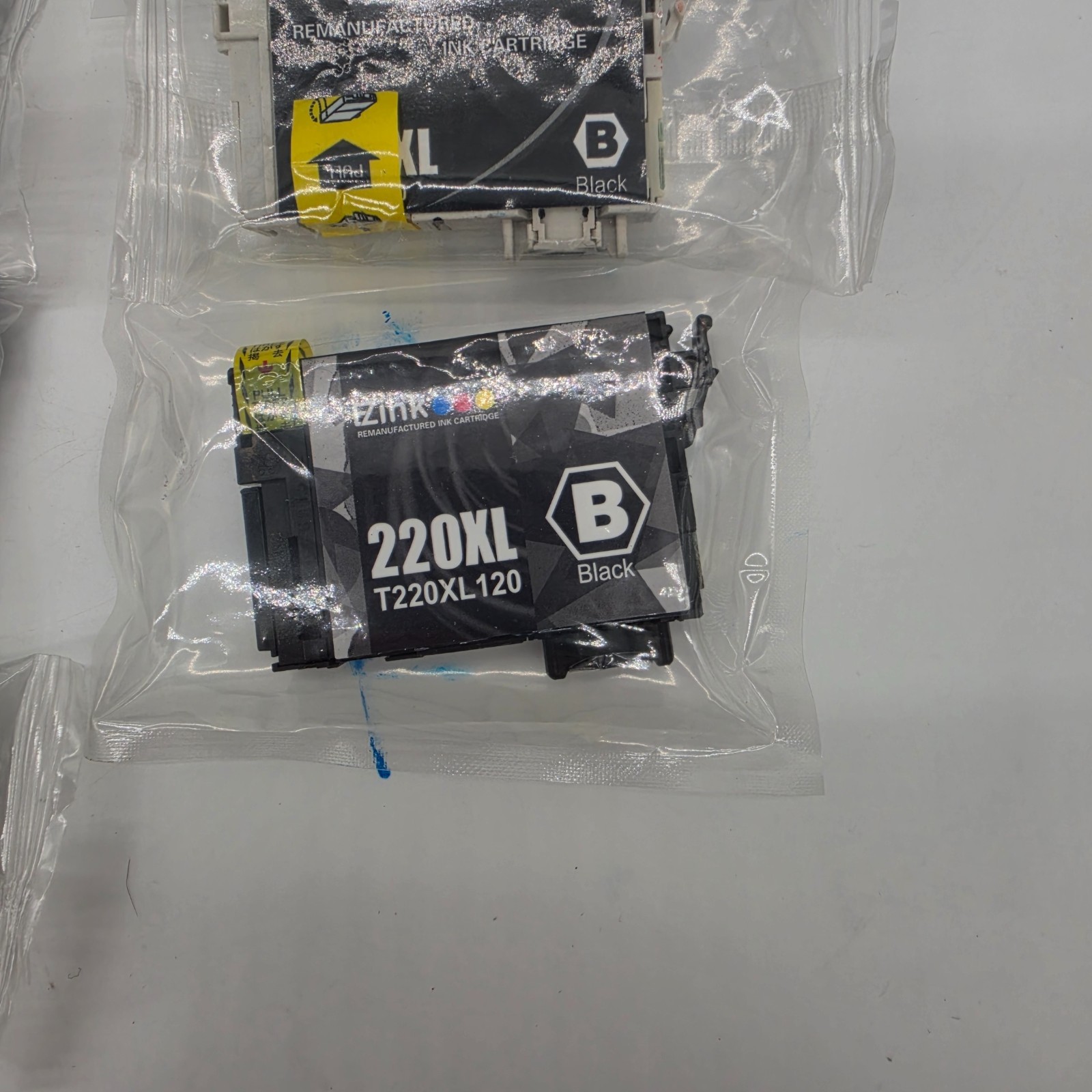 E-Z Ink T220XL Ink Cartridge Lot 7 Total 6 Black 1 Yellow Open Box Expired