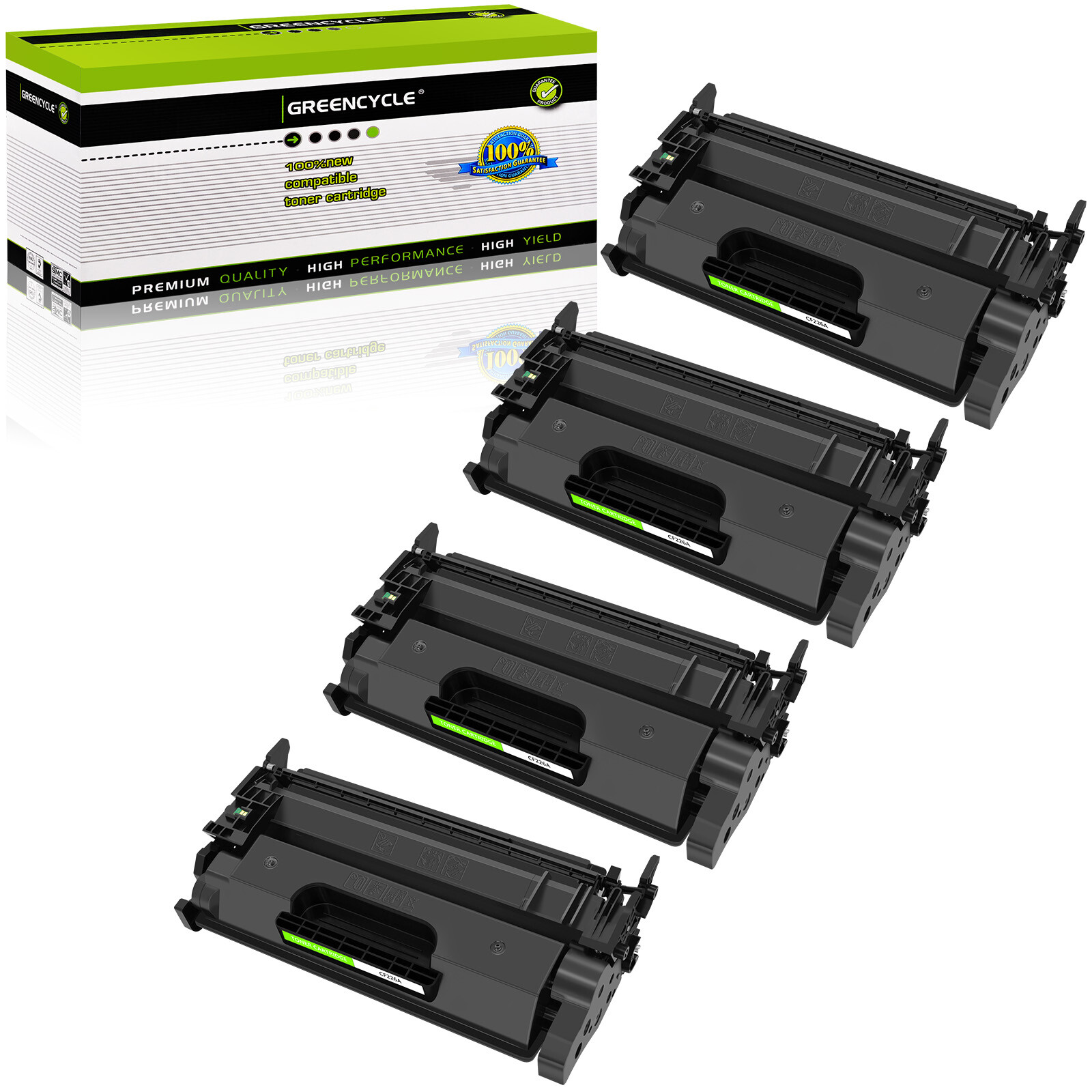 4PK CF226A 26A Black Toner Cartridges for HP Laserjet Pro MFP M426 M426dw Print