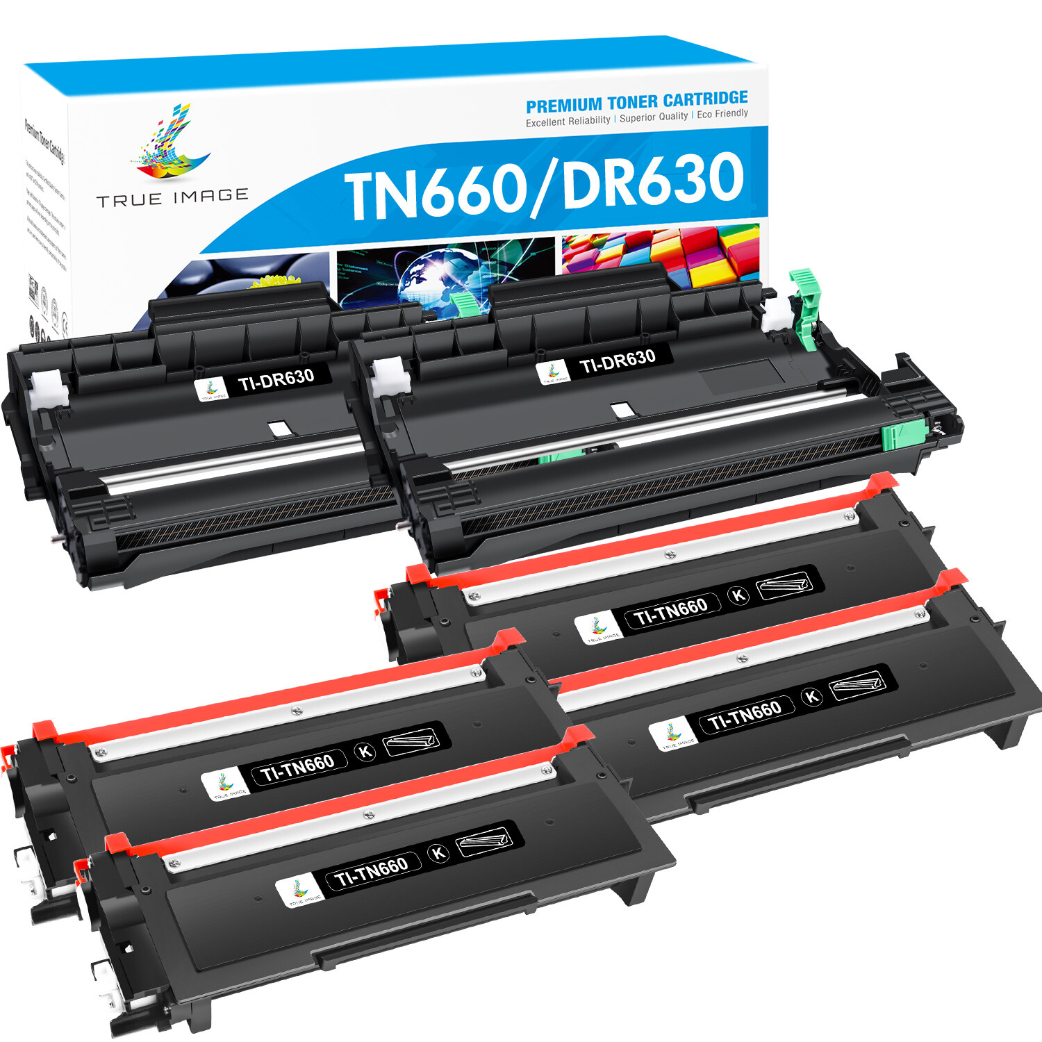 DR630 Drum TN660 Toner For Brother TN-630 MFC-L2700DW DCP-L2540DW HL-L230D LOT