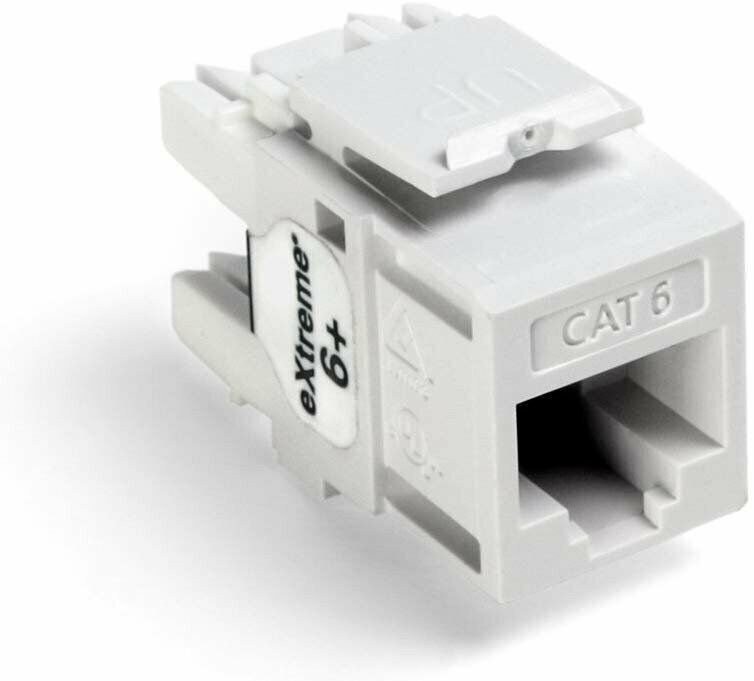 Leviton 61110-OW6 eXtreme Cat 6 QuickPort Connector, 10-Pack, White