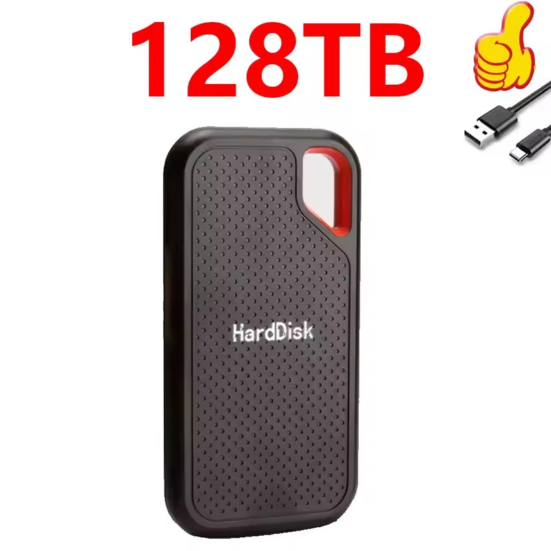 External hard drive 128TB High Speed Capacity Solid State Usb3.2 Laptop Mac & PC