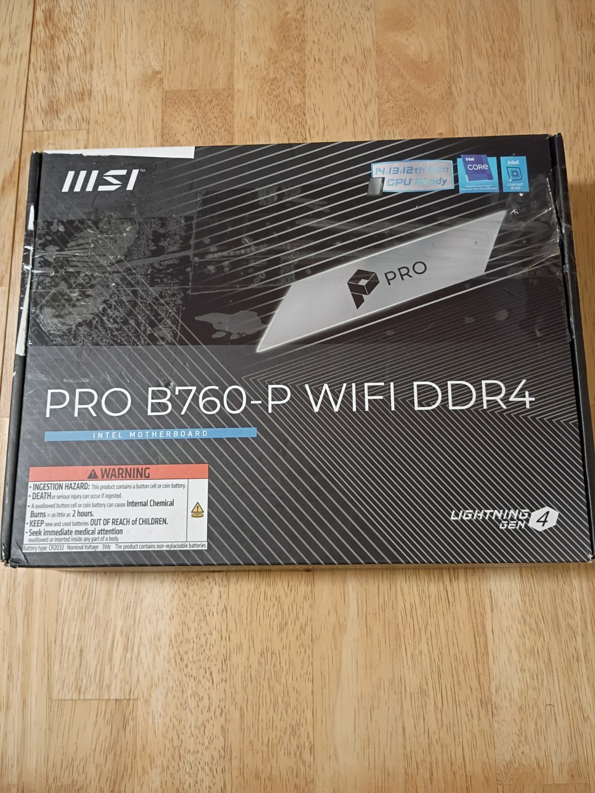 MSI PRO B760-P WiFi DDR4 LGA 1700 ATX Intel Motherboard Computer Build Parts