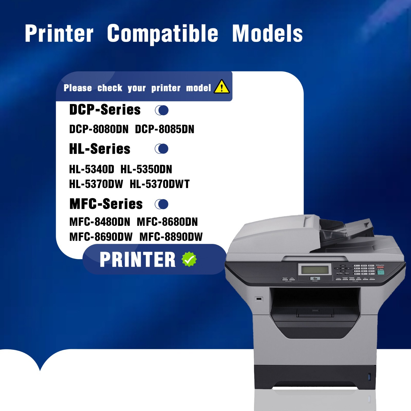 Compatible TN650 Toner Cartridge for Brother TN 650 MFC-8480DN MFC-8680DN 1PK