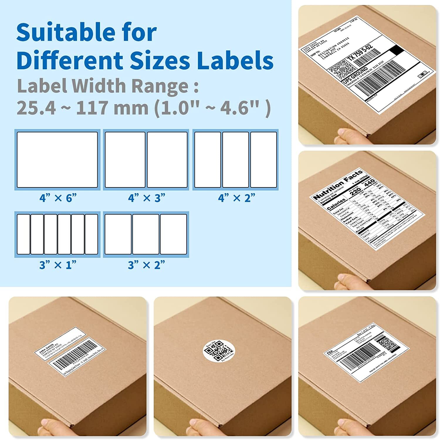Bluetooth Thermal Shipping Label Printer for Shipping Packages Label Maker Lot