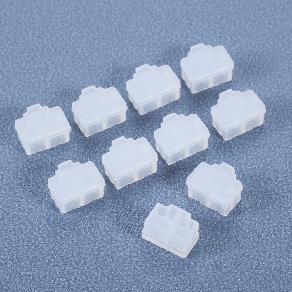 10x Silicone Anti Dust Cover Plugs F Ethernet Hub Port RJ45 Female Jack 2 Colors