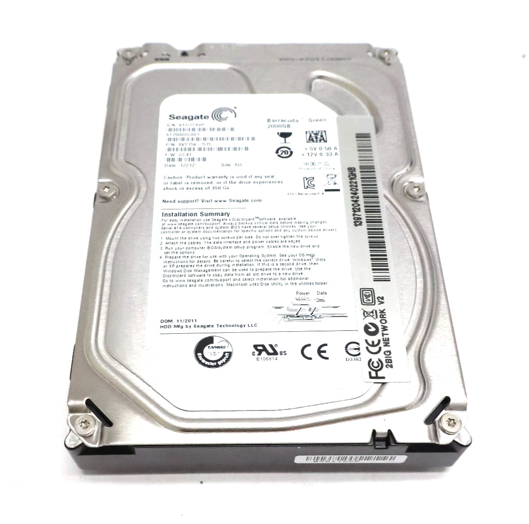 Seagate Barracuda Green ST2000DL001 2TB 5900 RPM 3.5″ SATA Hard Drive 9VT156-515
