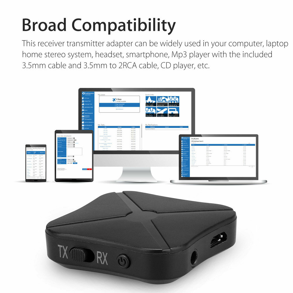 2in1 Bluetooth Transmitter Receiver Wireless Adapter TV Home Stereo A2DP Audio