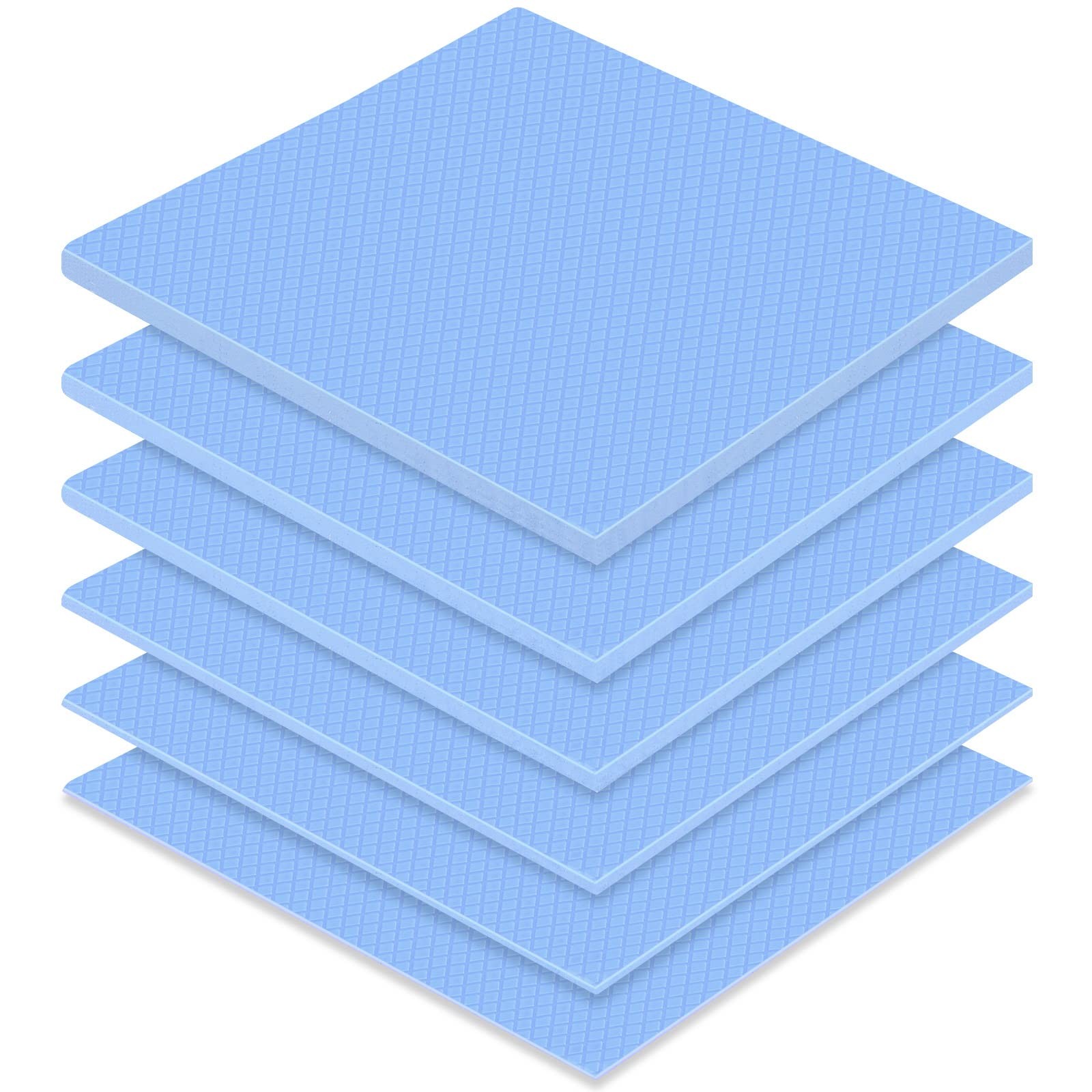 6 Pcs Thermal Pad 100 x 100 Mm, 0.5, 1, 1.5, 2, 2.5, 3 mm Heat Resistant Cond…