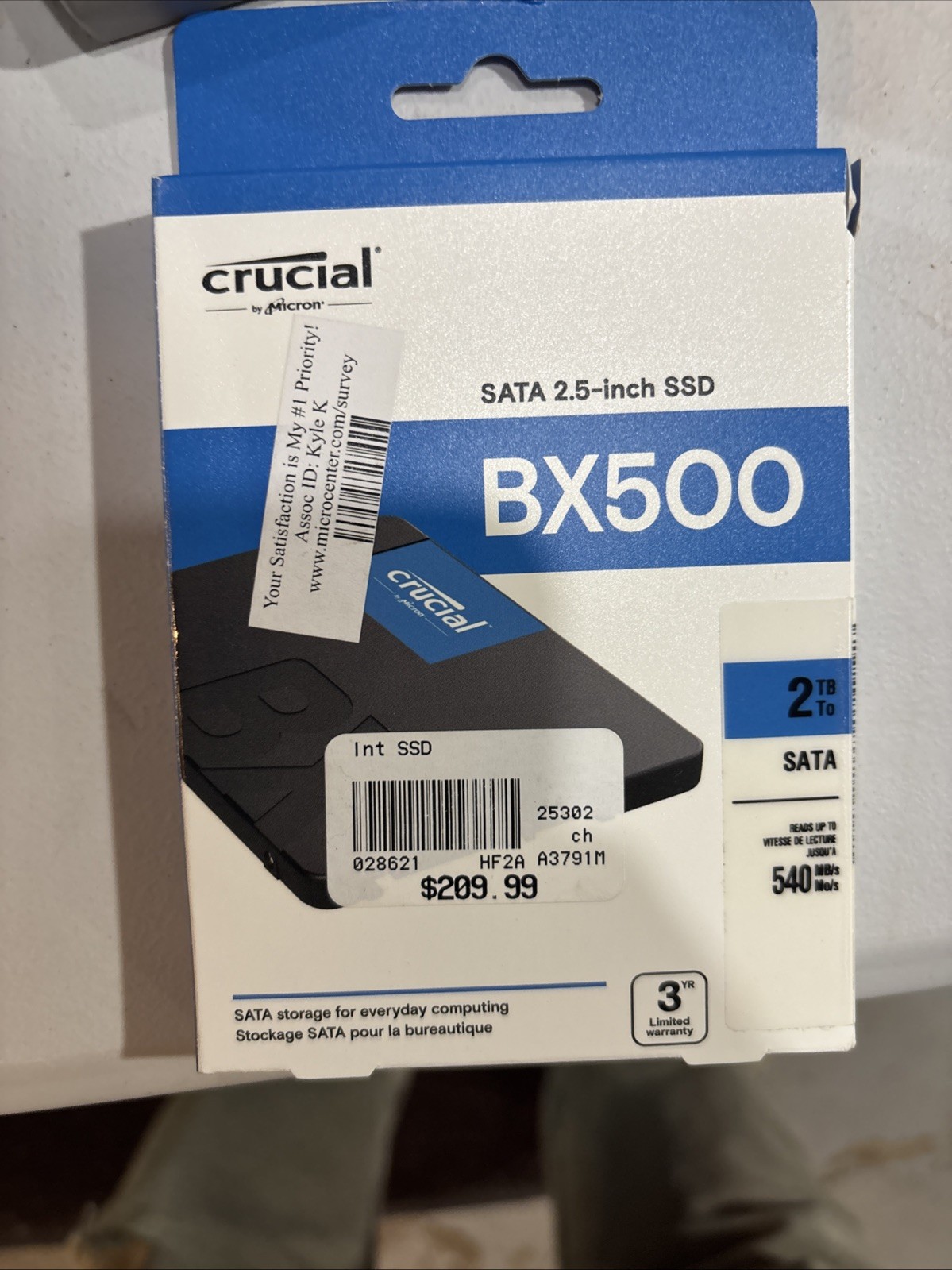 Crucial MX500 2TB SSD