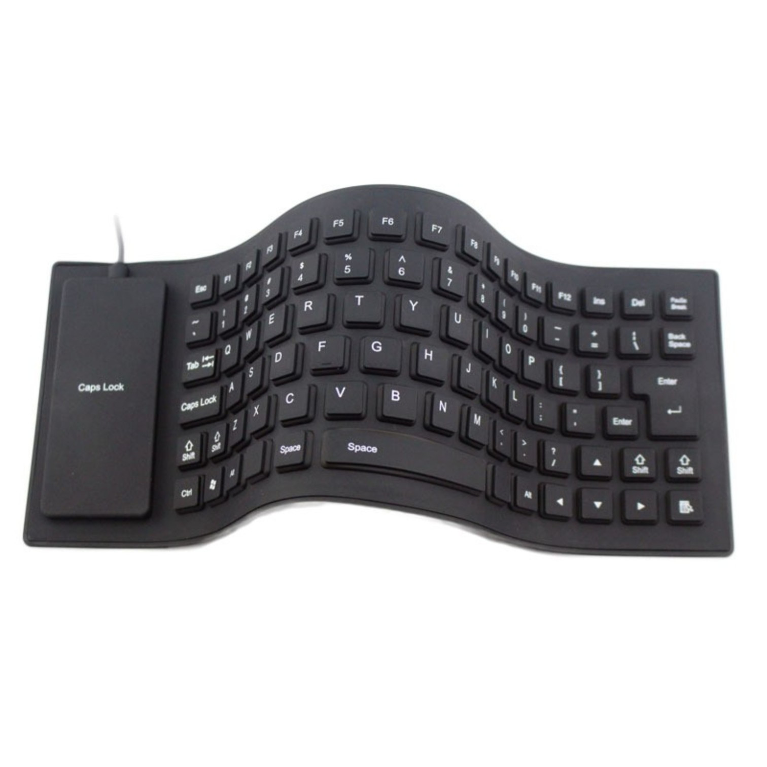 Waterproof Keyboard Foldable Flexible Dustproof Silicone Spill-Proof Full Size