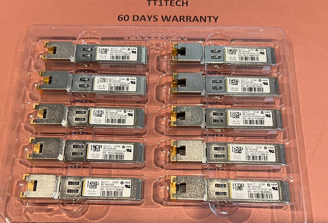 1pc CISCO GLC-T 1000BASE-T SFP+ RJ-45 30-1410-03 GBIC TRANSCEIVER ORIGIN USA