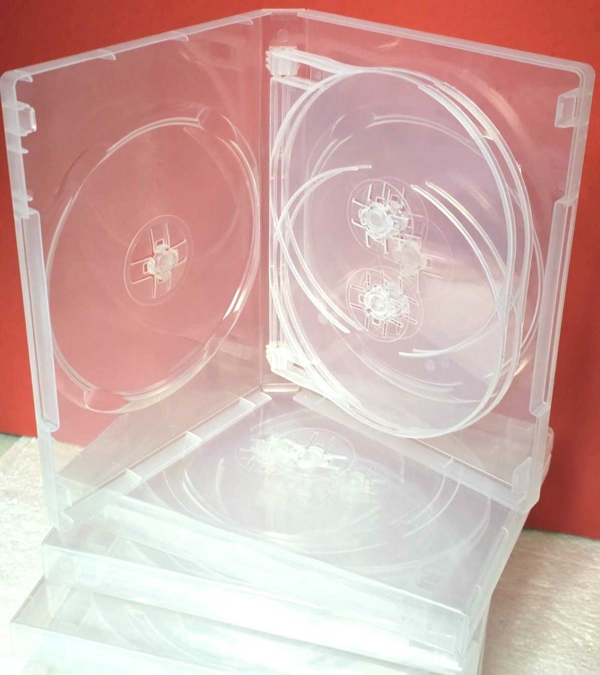 5 to 6 Disc TRANSPARENT Thick DVD/CD Media Storage Case (Flip Style, 20mm)