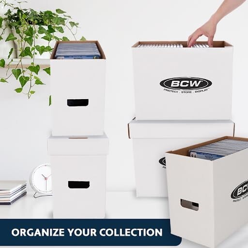 5 BCW Graded Comic Book Cardboard Storage Boxes Hold 35 40 CGC Slab Long Term
