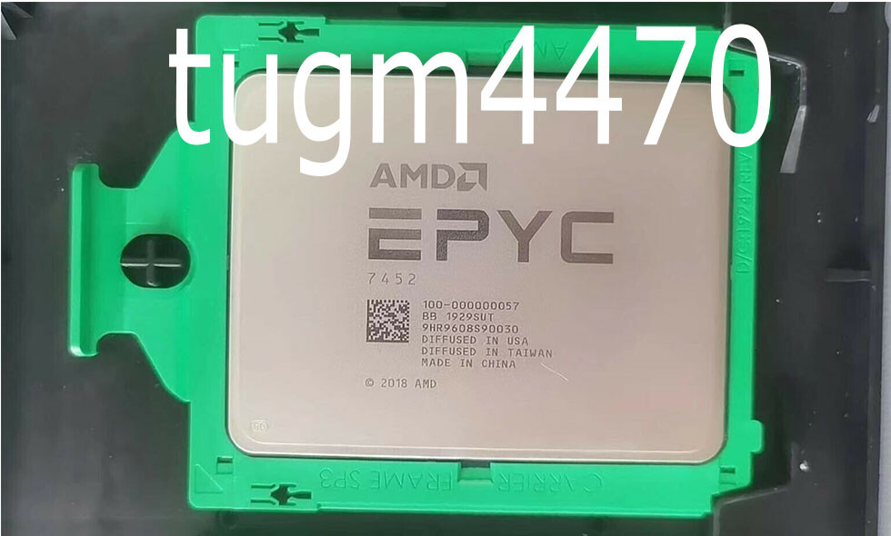 AMD EPYC 7452 cpu processor 32 cores 64 threads 2.35GHz up to 3.35GHz 155w