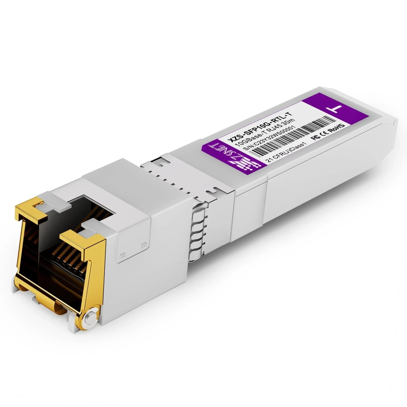 10GBASE-T SFP+ to RJ45 Transceiver Module, 1/2.5/5/10G Copper Ethernet Adapter