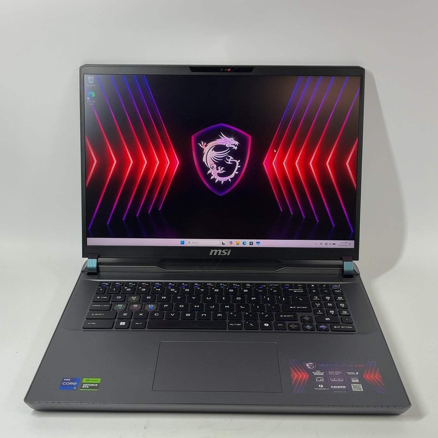 MSI Vector 17 HX A14VGG 17″ i9-14900HX 2.2GHz 32GB RAM 1TB SSD GeForce RTX 4070