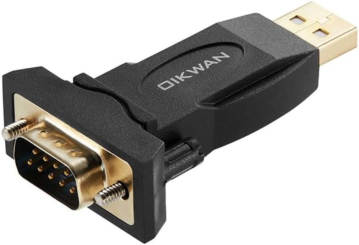 USB to RS232 Adapter with FTDI Chipset, USB to RS232 Male DB9 Serial Converter f