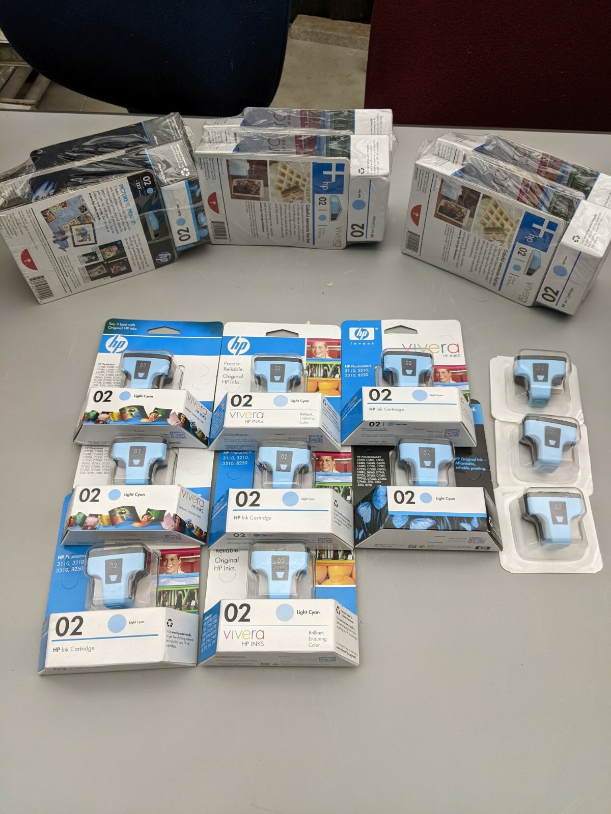 Genuine HP 02 Light Cyan Color Original Ink Printer Cartridge Sealed !Charity!