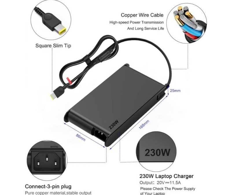 New Slim Version 230W AC Adapter ADL230SLC3A for Lenovo Pro Gaming Legion 5 7i