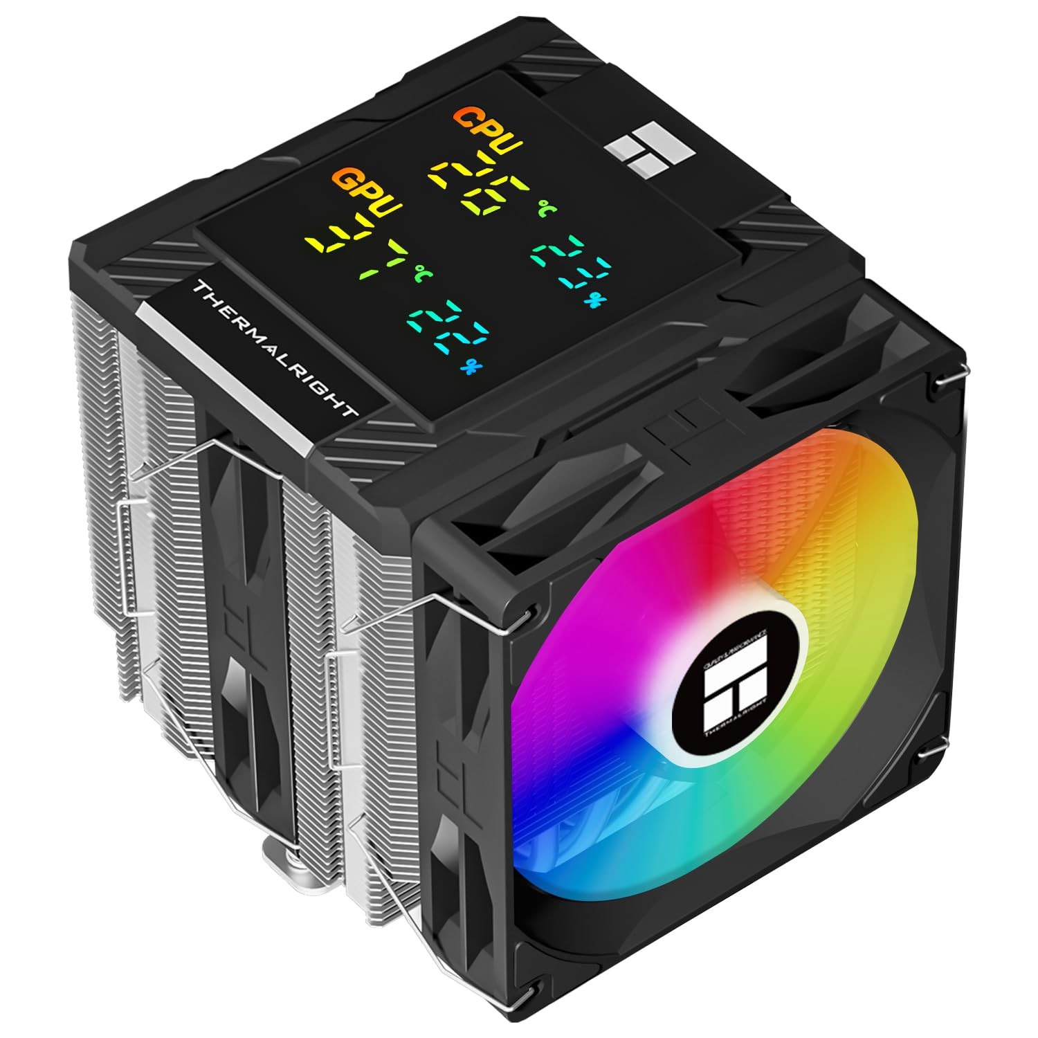 Peerless Assassin 120 Digital ARGB Black CPU Air Cooler,Digital Screen Top Cover