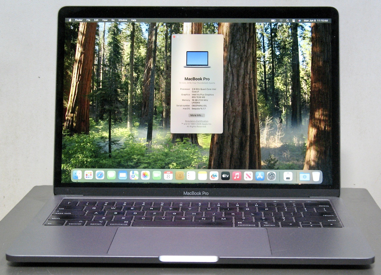 Apple MacBook Pro 2.8 GHz i7 16GB RAM 512GB SSD 13″ Touch Bar 2019 