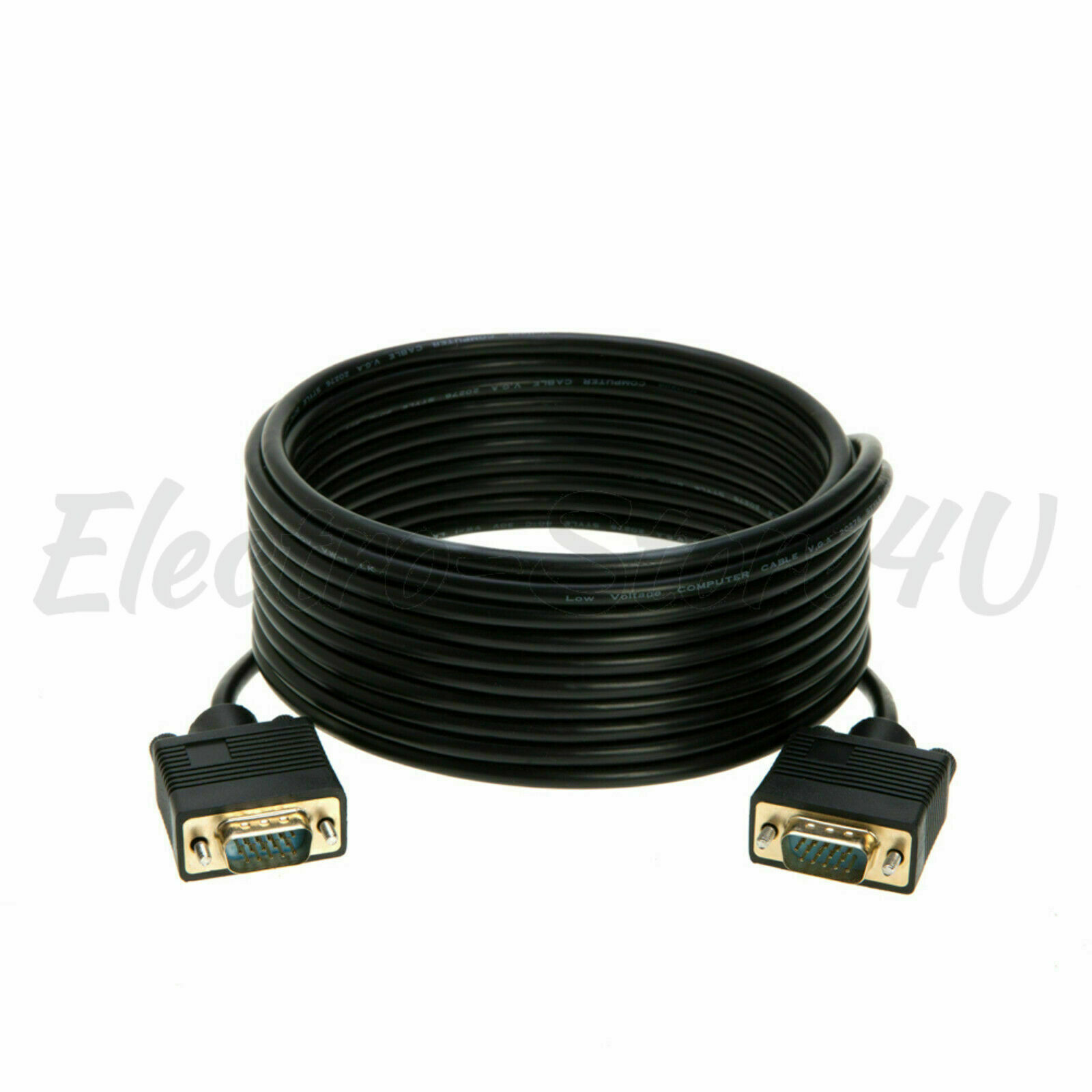 SVGA Super VGA Male Monitor Cable 3ft 6ft 10ft 15ft 25ft 30ft 50ft 100ft Lot