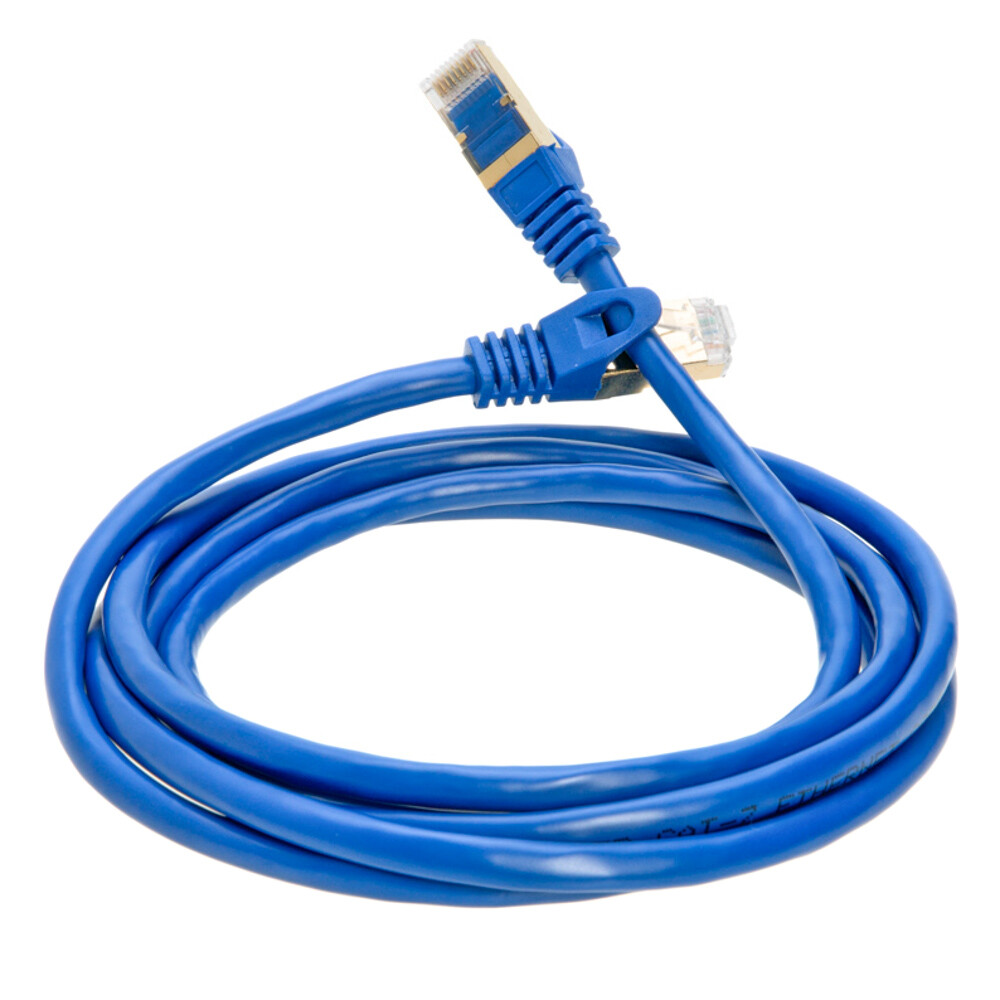 Cat7 S/FTP Ethernet Patch Cable High-Speed 600MHz Blue 6FT- 25FT Multi Pack LOT