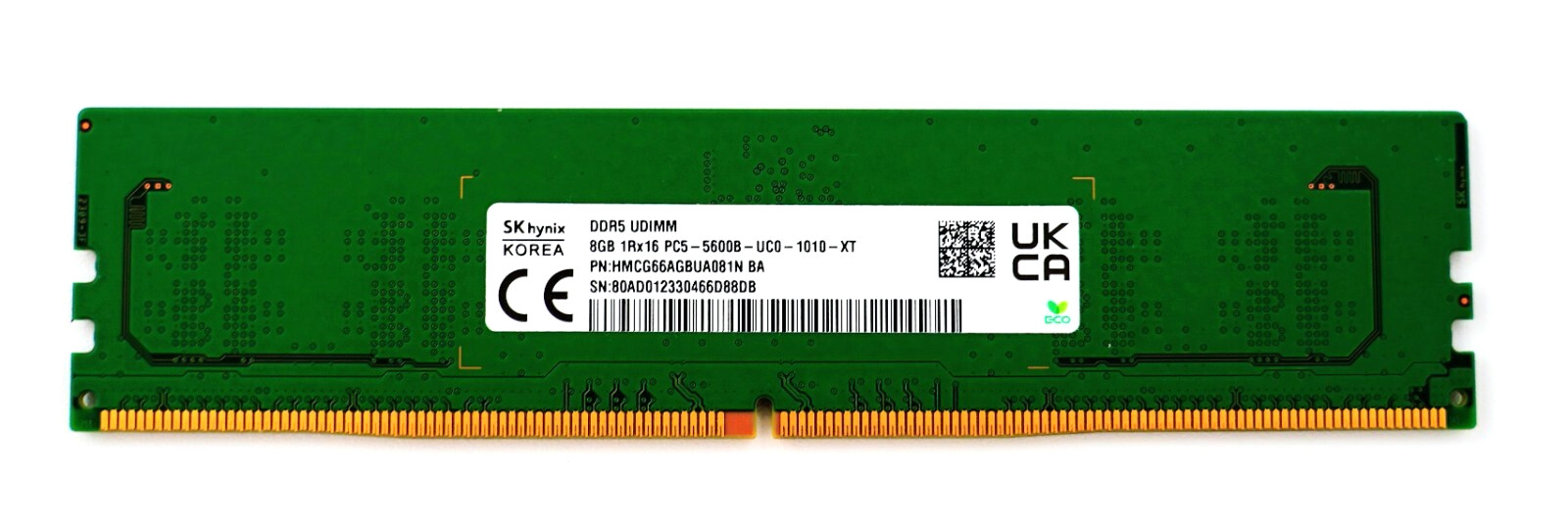 SK Hynix 8GB DDR5 5600 MHz 1Rx16 Desktop UDIMM RAM – HMCG66AGBUA081N AA BA
