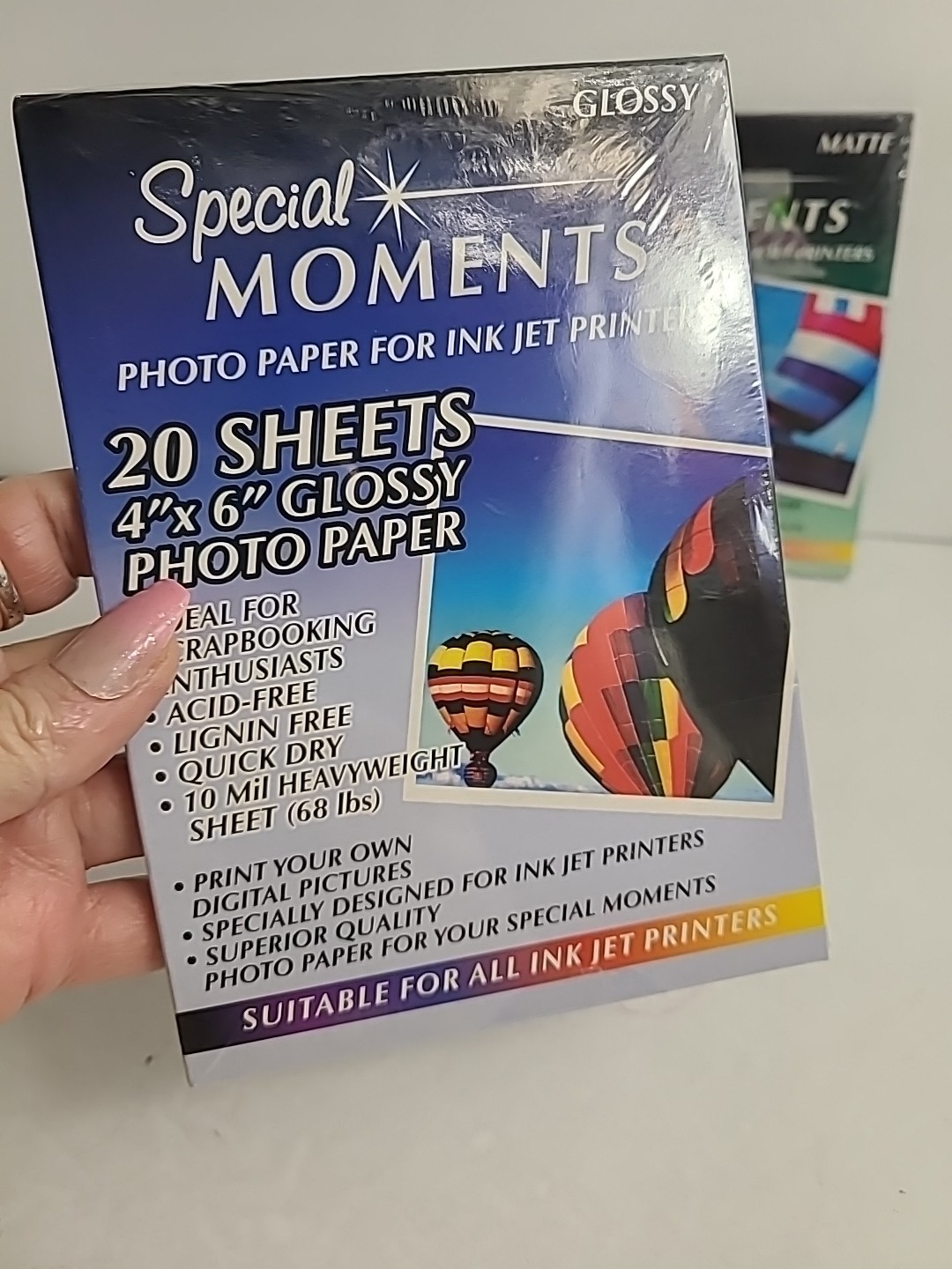 2 Glossy 1 Matte Special Moments Photo Paper For All Ink Jet Printers 24 Ct. 4×6
