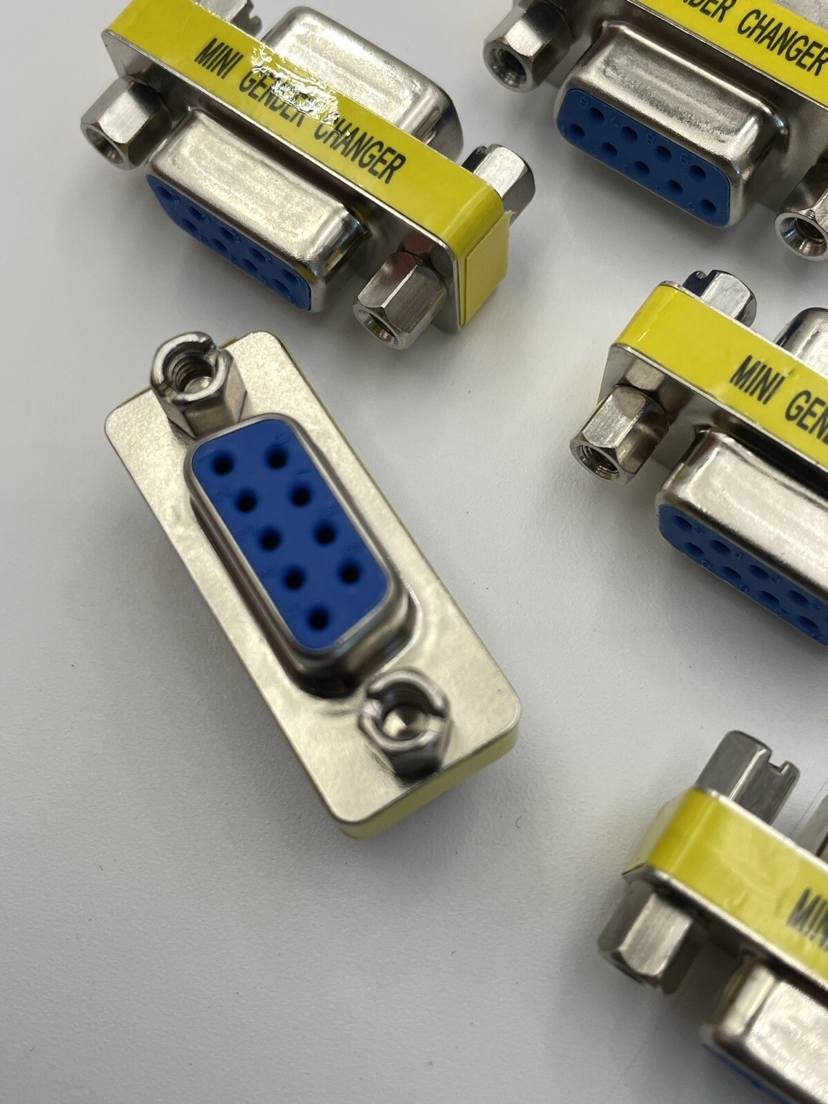 6 Pcs DB9 9-Pin Female to Female Serial Mini Gender Changer Coupler RS-232 New