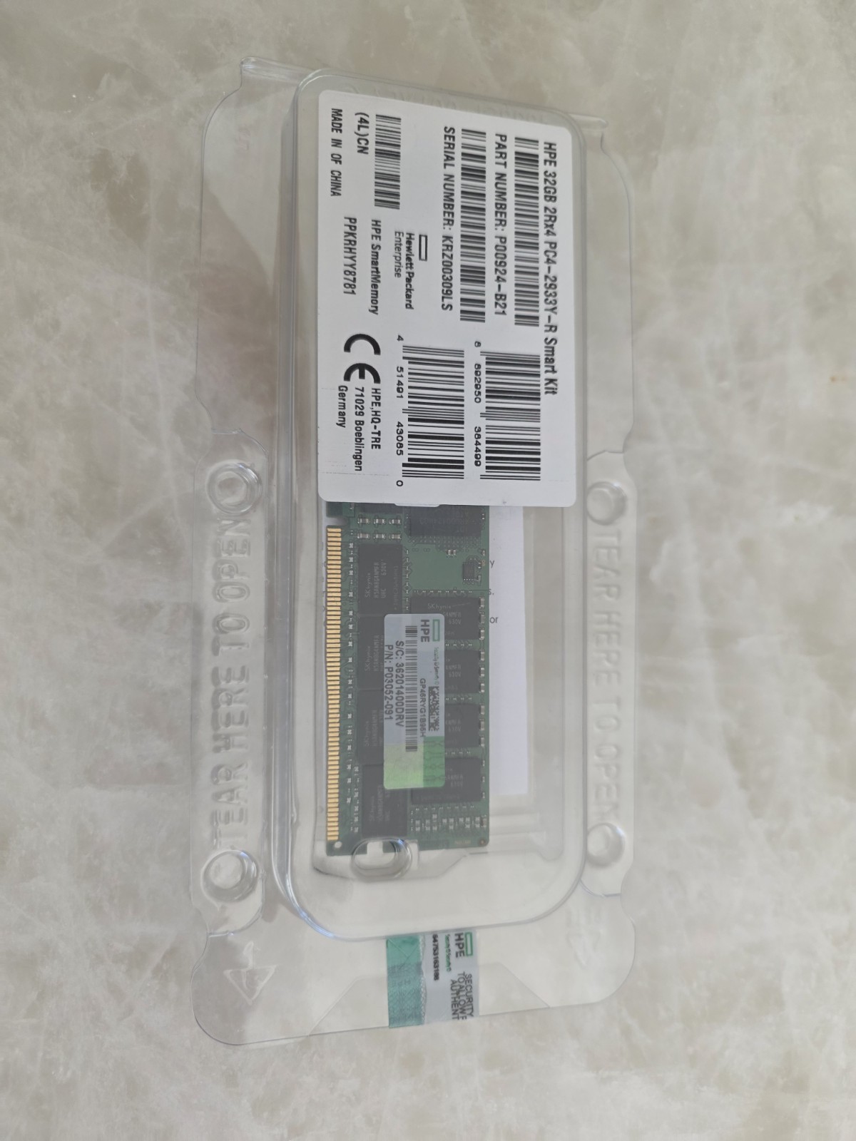 P00924-B21 P03052-091 HPE 2RX4 32GB DDR4 PC4-2933Y RDIMM REG Server RAM Memory