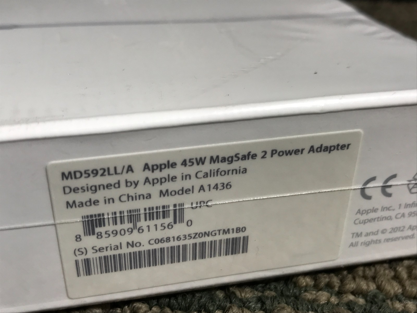 Apple Magsafe 2 45W Power Adapter – MD592LL/A