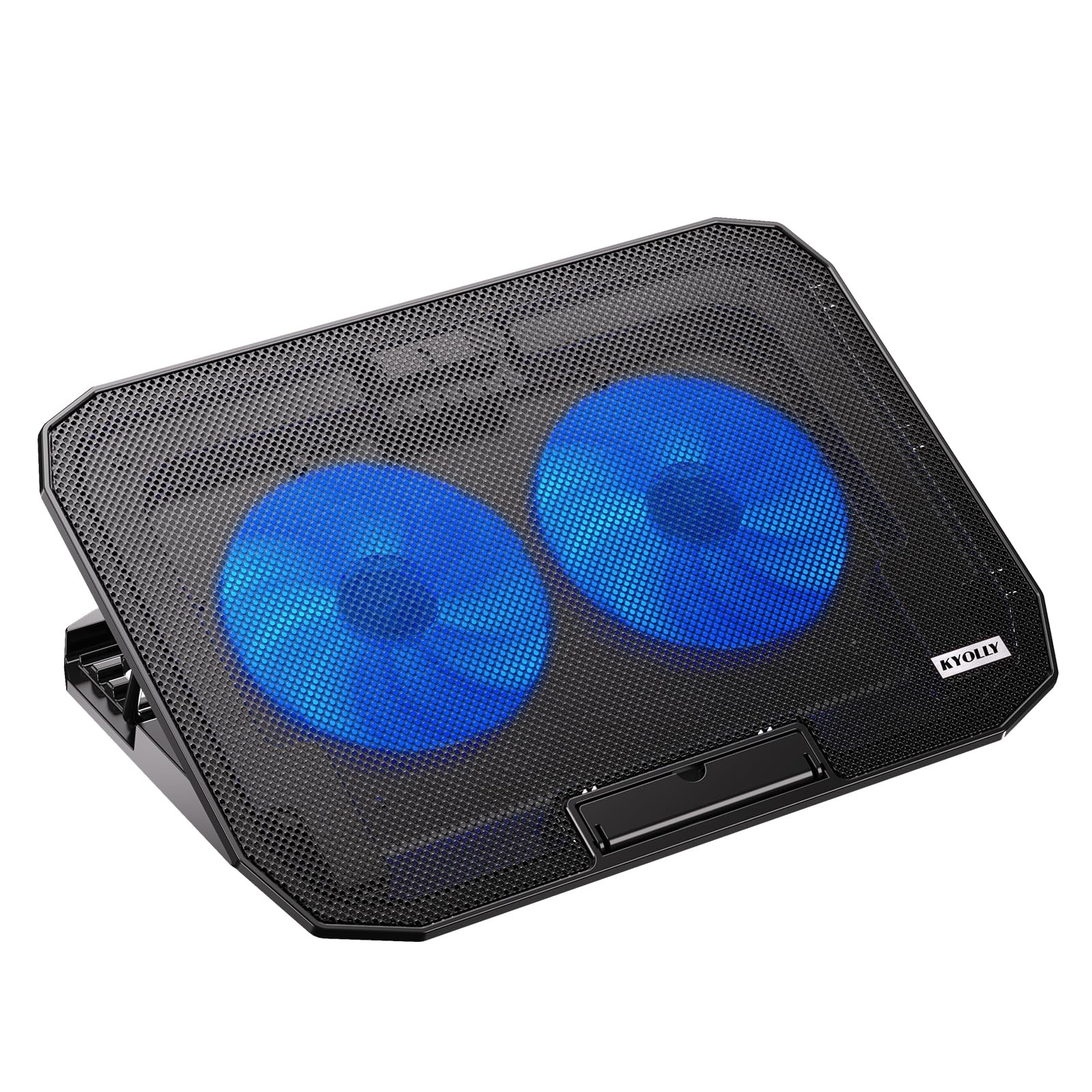 Ultra Slim Laptop Cooling Pad with 2 Quiet Big Fans, 5 Height Adjustable