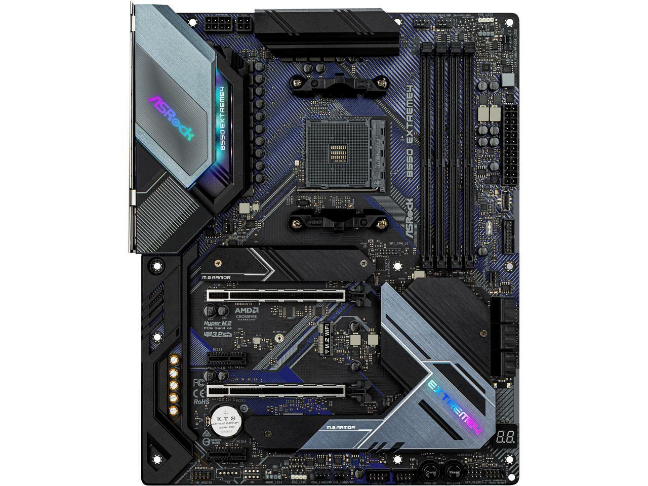 New ASRock B550 Extreme 4 AM4 Ryzen 3000 5000 2.5GB LAN PCIE Gen 4 Motherboard 
