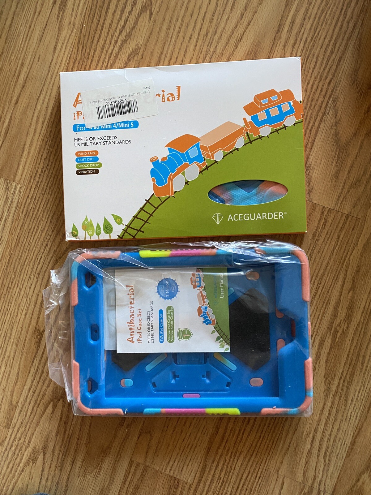 Apple iPad Mini 4/ Mini 5, Anti-bacterial Silicone case with adjustable stand