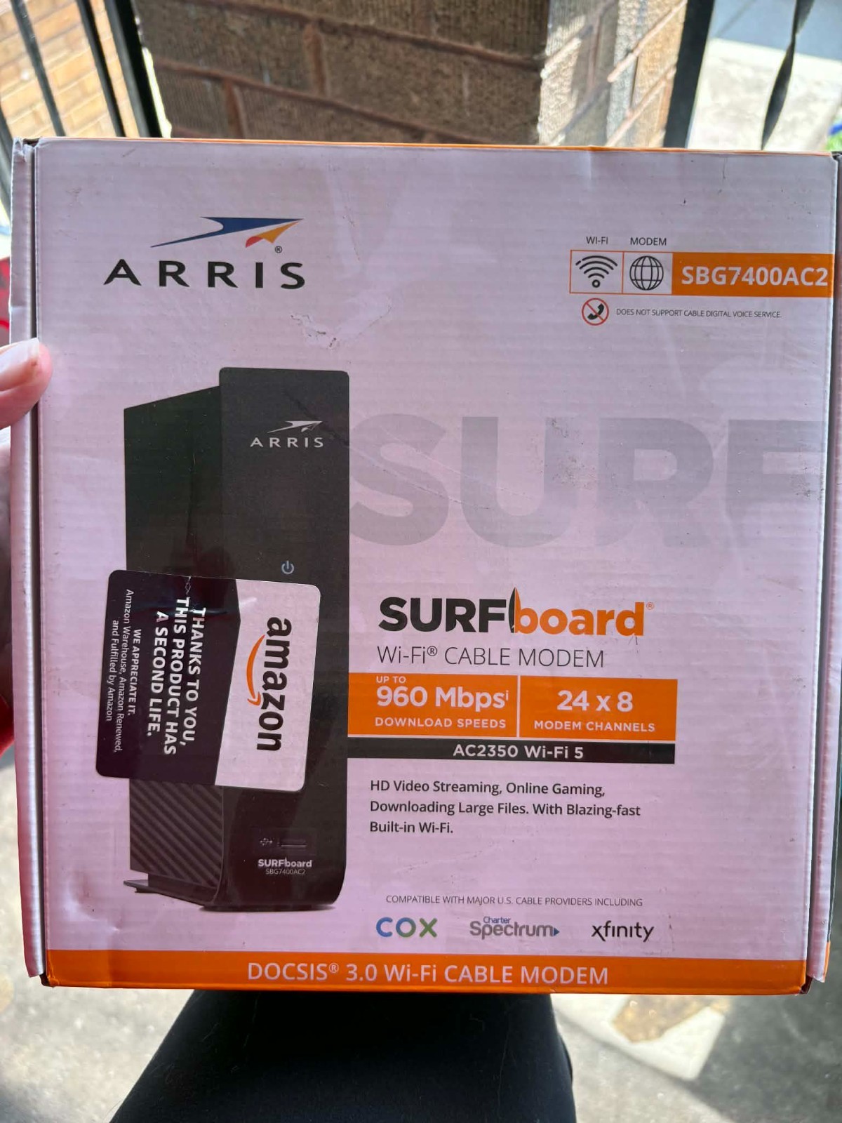 ARRIS SURFboard SBG7400AC2 AC2350 Wi-Fi 5 DOCSIS 3.0 Cable Modem 🆕