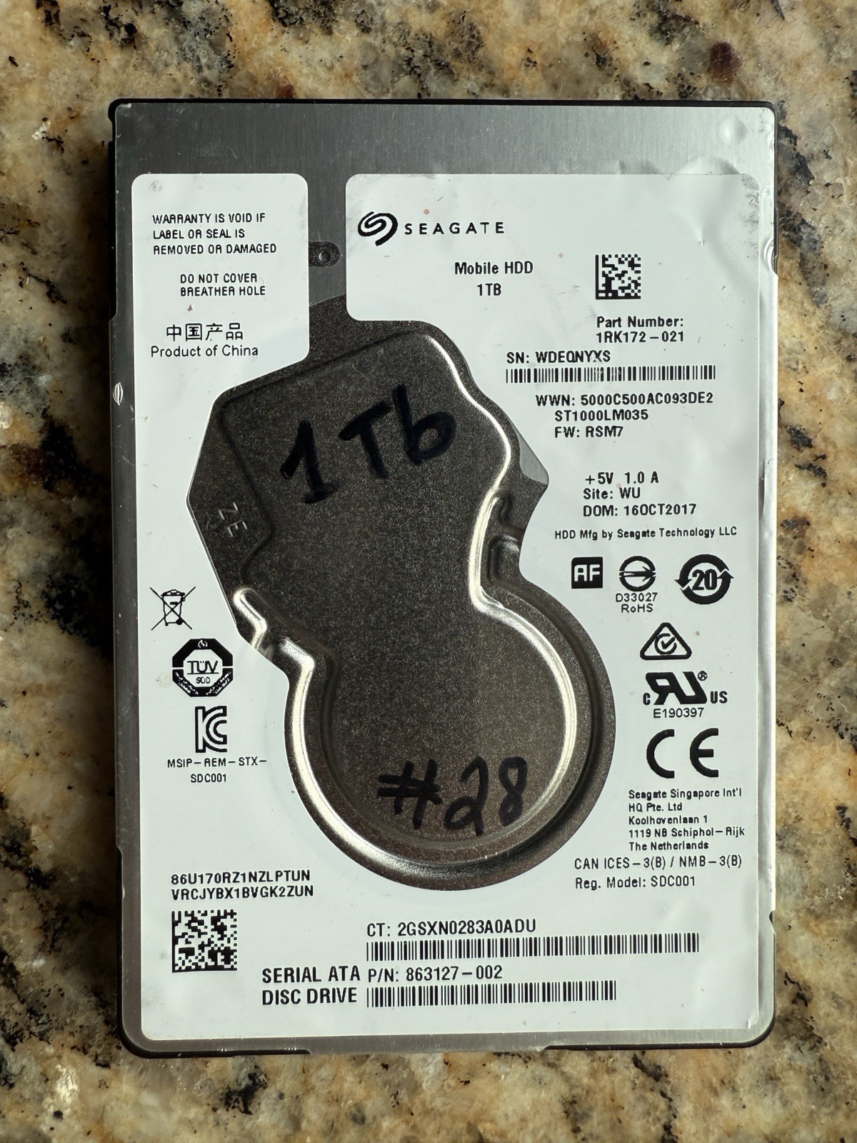 TESTED Seagate Mobile HDD 1TB model ST1000LM035 internal Drive for Laptops #28