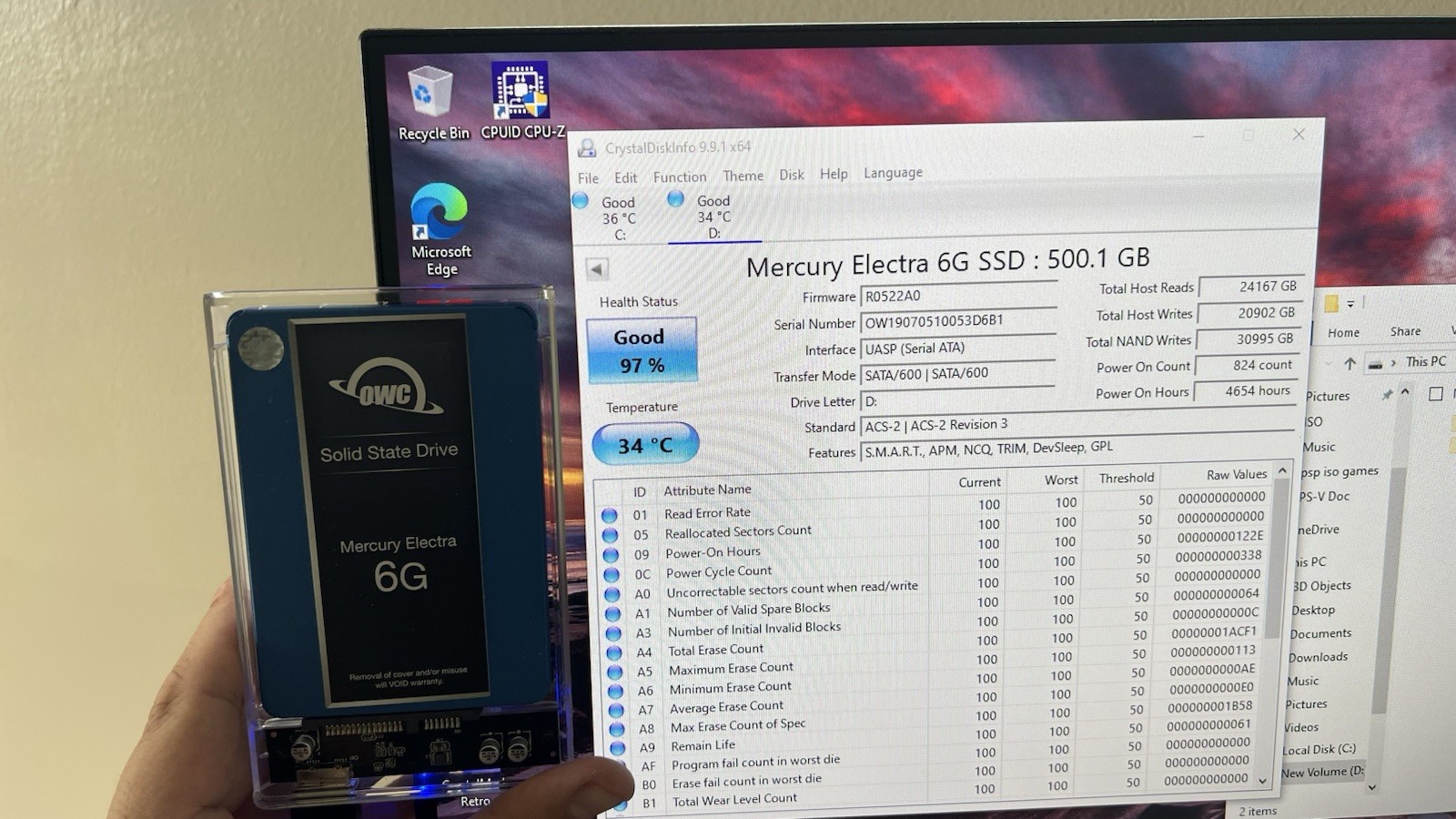 OWC Mercury Electra 6G 500GB SATA III SSD