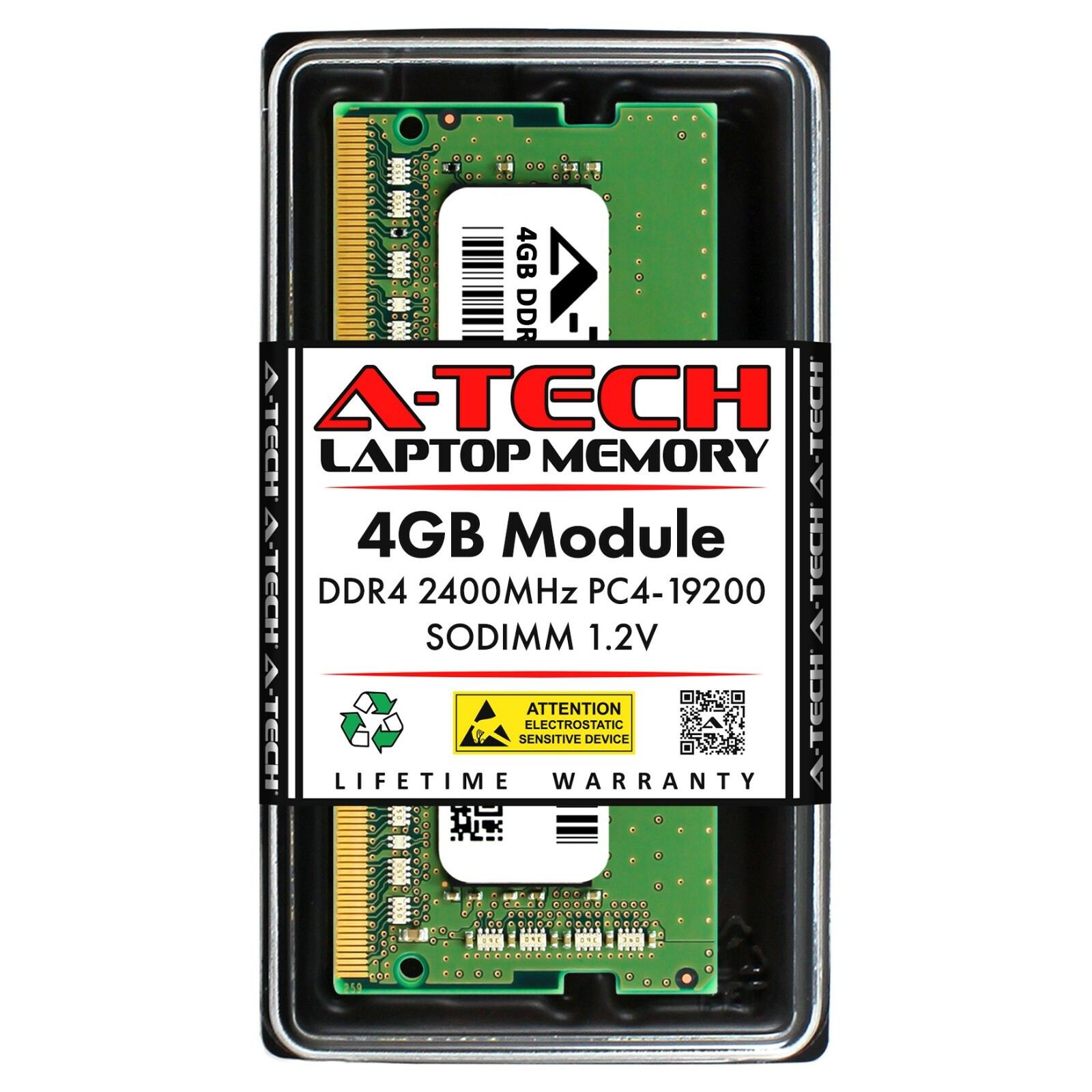 A-Tech 4GB DDR4 2400 PC4-19200 Laptop 260-Pin SODIMM Notebook Memory RAM 1x 4G