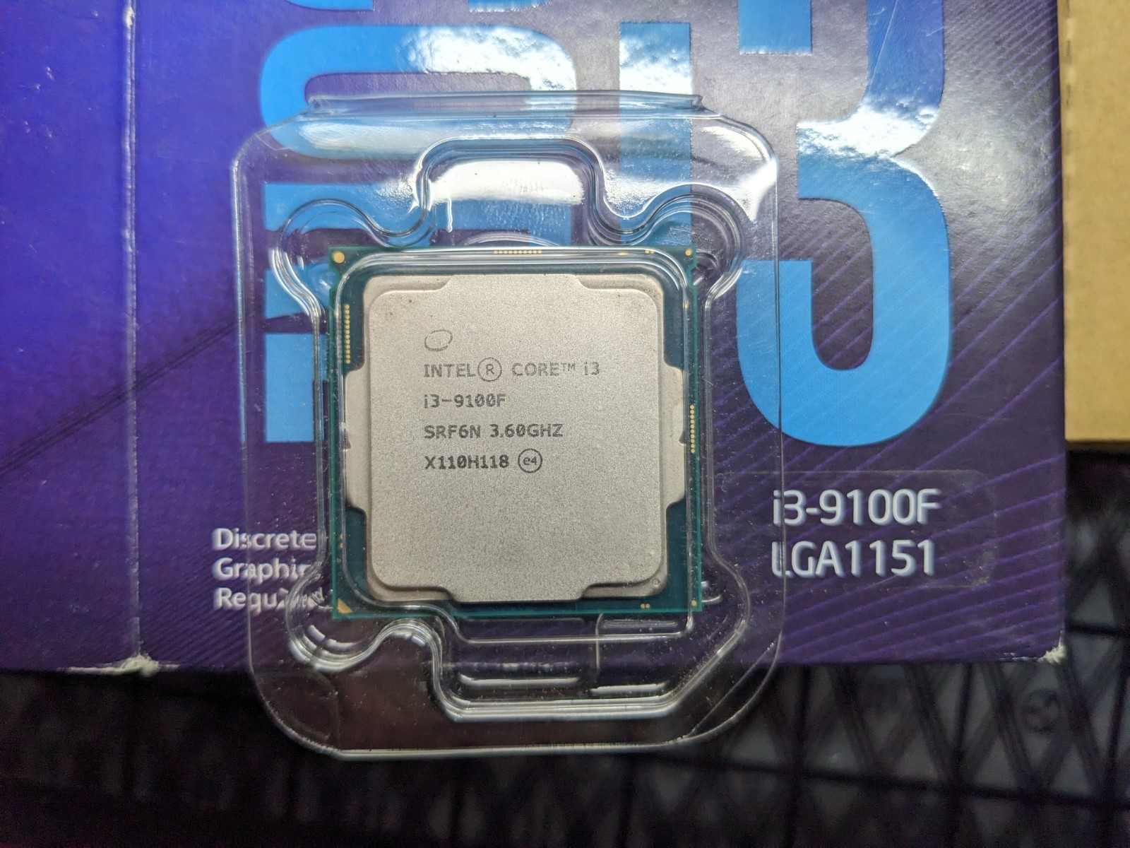 Intel Core i3-9100, 9th Gen., 3.60 GHz Processor