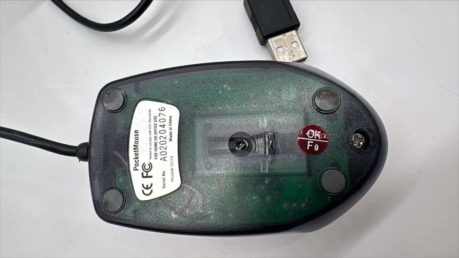 Kensington Portable USB Wired Mouse Mini PocketMouse for Laptop PC Mac