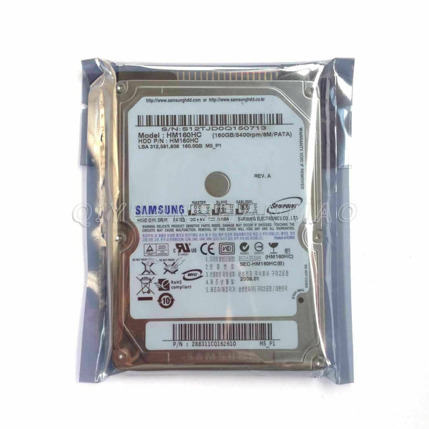 SAMSUNG 160GB HM160HC 5400RPM IDE PATA 2.5″ Hard Drive FOR Laptop Computer