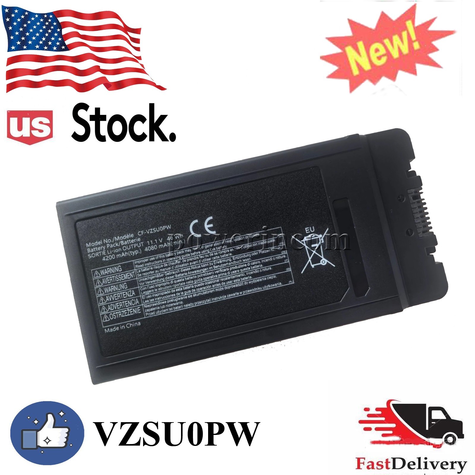 CF-VZSU0PW CF-VZSU0PR CF-VZSU0PK CF-VZSU0LW Battery for Panasonic Toughbook CF54