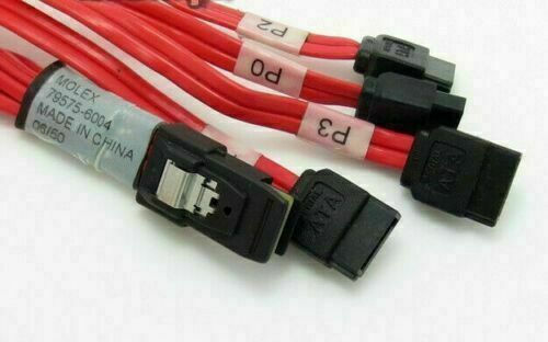 2 X Mini 10Gbps SAS SFF-8086 26Pin to 4 SATA 7Pin HDD Splitter R79575-6004